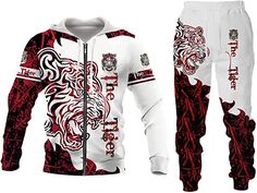 Each all-over printed hoodie and pair of joggers constructed with a high quality of fleece that is ultra-soft and incredibly comfortable. Features a specialty high definition heat-dye application that ensures long-lasting color vibrancy even after machine washing. Fabric is durable and resistant to wrinkles, shrinking, and mildew. Each all-over printed item is custom printed, cut, [...] Wolf 3d, Men Tracksuit, Sport Club, Sweatsuit Set, Couples Hoodies, Jogger Set, The Tiger, Jogger Sweatpants, Pullover Men