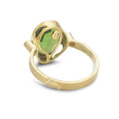 20K Affinity Tourmaline Ring - Coomi Single Line, Tourmaline Ring, Tourmaline, Gemstone Rings, Diamonds, Yellow Gold, Gemstones, Ring, Yellow