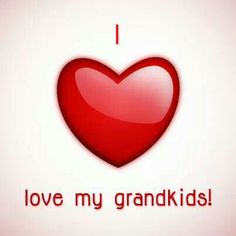 i love my grandkids card with a red heart and the words i love my grandkids