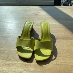 Zara Yellow Sandals. Super Cute Chunky Heel. Never Worn. Size 36 Yellow Sandals, Zara Shoes, Chunky Heel, Chunky Heels, Women's Shoes Sandals, Shoes Sandals, Lookbook, Super Cute, Zara