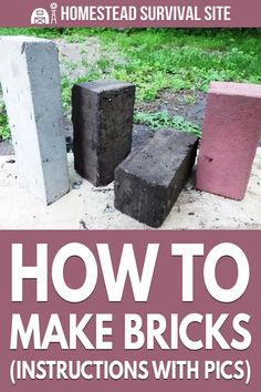 Diy Cement Bricks, How To Make Clay Bricks, Diy Concrete Bricks, Ancient Survival Skills, Fire Bricks Diy, How To Make Bricks Diy, How To Make Bricks, Homemade Bricks, Diy Homestead Projects