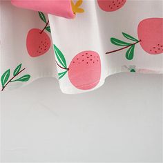 Kawaii Long Sleeve Summer Dress, Spring Cartoon Print Cotton Dress, Spring Cotton Dress With Cartoon Print, Cotton Summer Dresses With Cartoon Print, Summer Cotton Dresses With Cartoon Print, Spring Cotton Dresses With Fruit Print, Spring Cotton Dress With Fruit Print, Playful Peach Summer Dress, Playful Peach Spring Dress