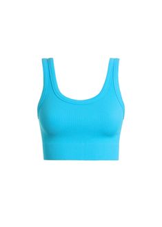 The Details Ribbed Material Cropped Fit Thick Stretchy Material Bright Blue Clothes, Preppy Tank Tops, Light Blue Tank Top, Preppy Tops, Clothing Wishlist, Dream Summer, School Fit, Summer Closet, Casual Preppy Outfits