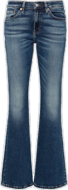 Classic Flare Jeans In Denim Blue, Classic Denim Blue Flare Jeans With Frayed Hem, Classic Flare Jeans In Denim Blue With Frayed Hem, Classic Dark Wash Flare Jeans With Belt Loops, Versace Outfit, Wardrobe Edit, Yoko London, City Dress, Baby Boots