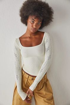 So Many Likes Long Sleeve | Free People So Many Likes Long Sleeve, Shoes Jeans, Free People Clothing, Cute Comfy Outfits, Hottest Fashion Trends, Cute Fall Outfits, Outfit Inspo Fall, Tops Fall, Dresses Shoes