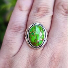 Handmade Boho Jewelry, Copper Turquoise, Green Copper, Handmade Boho, Green Turquoise, Promise Ring, Promise Rings, Boho Jewelry, Handmade Silver