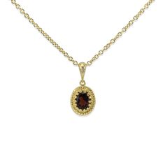 Carefully handmade in our workshop in Italy, this sparkling pendant necklace from our 'Luccichio' collection is set with a genuine red garnet cabochon enriched by handset AAA grade cubic zirconia set on the bail. Cast from 18 kt gold vermeil, it's understated and elegant and it will add a precious detail to your everyday outfits so as it will do with your eveningwear. Garnet helps us feel grounded and connected to the present moment. If you're lacking in energy, it could be energy blockages with Elegant Yellow Gold Garnet Necklace, Luxury Garnet Pendant Necklace, Elegant Oval Garnet Necklace, Yellow Gold Oval Garnet Necklace, Yellow Gold Garnet Necklaces With Oval Shape, Red Garnet Oval Pendant Necklace, Formal Garnet Round Pendant Necklace, Plating Techniques, Blue Topaz Bracelet