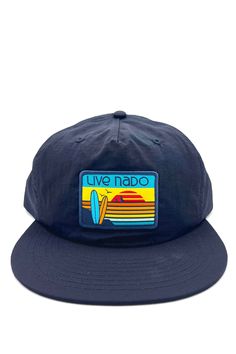 We’re throwin’ it back with the Retro Surf’s Edge Cap. An unstructured, nylon, quick-dry, surf cap let’s you dress down and still be cool. We love the retro colors and sunset vibes this patch is giving off. PRODUCT DETAILS STYLE Unstructured, quick-dry nylon, flat bill, 5-panel, low-profile cap with an adjustable snapback closure. FIT One size. Adult. FABRIC 100% Nylon CARE Spot clean only COLORS Navy Vintage Snapback Cap For The Beach, Snapback Trucker Hat With Upf 50+ For Beach, Retro 5-panel Baseball Cap For The Beach, Cotton Snapback Hat For Beach, One Size, Outdoor Water Activities, Blue 5-panel Snapback Hat For Beach, Flat Bill Hat, Beach Retro, Flat Bill Hats