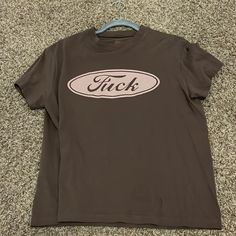 Pacsun Tee Shirt Never Worn Super Cute Make Offers Brown Letter Print Top For Summer, Brown Y2k Tops With Graphic Print, Brown Cotton Y2k Top, Brown Y2k Tops For Summer, Brown Y2k Style Summer Tops, Brown Text Print T-shirt For Summer, Summer Graphic Tee Shirt In Brown, Brown Summer Graphic Tee Shirt, Summer Brown Graphic Tee Shirt