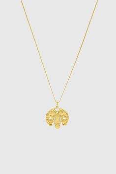 We made this necklace for all you Aries’ out there. Crafted from highly polished gold, it features a ram pendant that’s set with dainty pavé crystals. Style #: N00078G750 Curb chain Gold plated brass 18" Length + 3" extender 0. 75" Width . | Rebecca Minkoff Aries Zodiac Medallion Necklace In Gold Medallion Necklace, Aries Zodiac, Large Shoulder Bags, Chain Gold, Accessories Jewelry Necklace, Small Tote, Curb Chain, Handbag Accessories, Accessories Shop