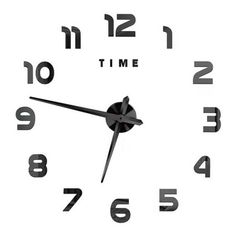 a black and white clock with numbers on it