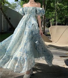 Night Flame Fairycore Dress Pastel Blue Dress Aesthetic, Light Blue Fantasy Dress, Blue Aesthetic Dress, Off The Sholder Dress, Princess Corset Dress, Blue Fantasy Dress, Fairycore Design, Princess Corset, Dress References