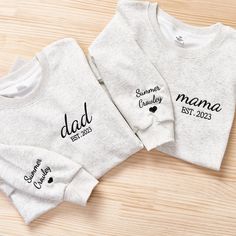 This Custom Embroidered Sweatshirt is the perfect personalized gift for Mamas or Dads. The shirt features a unique design with the name of your choice embroidered on the sleeve along with a heart. Additionally, the Grandpa shirt includes a special date, making it a sentimental and thoughtful present. Whether you're looking for a Father's Day gift or a gift for a new Dad, this sweatshirt is sure to be a hit. This Custom Embroidered Sweatshirt is perfect for creating cherished memories. Wear it proudly on Father's Day, birthdays, family gatherings, or simply as a daily reminder of the love shared between family members. It can also be a wonderful surprise gift for a future grandfather or a way to honor a beloved grandfather's legacy. At our store, we take pride in delivering exceptional qual Heart On Sleeve, Gift For New Dad, Custom Embroidered Sweatshirt, Papa Shirts, Cartoon Gift, Grandpa Shirt, Kids Names, Embroidery Sweatshirt, Halloween Cartoons