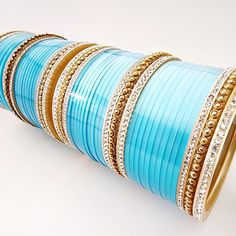 Bonnie Bridal Bangle Set Indian Bangles , South Asian Bangles , Pakistani Bangles , Desi Bangles , Punjabi Bangles , Tamil Bangles , Indian Jewelry Bohemian Round Cuff Bracelet For Weddings, Festive Bohemian Wedding Cuff Bracelet, Elegant Turquoise Bangle For Wedding, Handmade Bangle For Wedding And Diwali, Elegant Blue Bracelets For Festive Occasion, Adjustable Wedding Jewelry With Zari Work, Traditional Blue Bangle For Weddings, Adjustable Zari Work Jewelry For Wedding, Traditional Blue Bracelets For Festivals