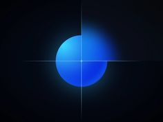 an image of a blue ball in the dark