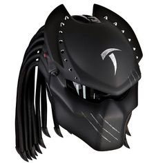 a black mask with spikes on it