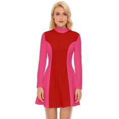 Indulge in the nostalgic allure of our 60s Dress Style with this striking Red and Pink Mod Dress. This GOGO Dress is a vibrant representation of the iconic 60s fashion, featuring a captivating color block design in shades of Red and Pink. Crafted from luxurious 100% polyester velour material, this Retro Dress not only pays homage to the past but also ensures a comfortable and stylish fit for the modern wearer. The turtle neckline and princess-style bodice add a touch of sophistication, making it a standout piece for various occasions. At Trendy Hip Buys, we specialize in bringing vintage-inspired fashion to the forefront, and this Red Pink Color Block Mod Dress is no exception. Elevate your wardrobe with this 60s Mini Dress, perfect for those who appreciate timeless style and a nod to the Fitted Retro Mini Dress For Parties, Pink A-line Fitted Mini Dress, Retro Knee-length Mini Dress For Party, Red A-line Mini Dress, Retro Pink A-line Mini Dress, Retro Long Sleeve Mini Dress For Party, Retro Stretch Mini Dress, Fitted Knee-length Retro Mini Dress, Retro Long Sleeve Stretch Dress