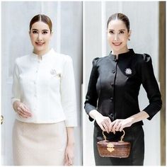 Great shopping ideas for Lady Thai Blouse Silk Shirt Elegant Women Lady Merit Event Back Zip Size34-44 , Womens Tops Shirt Elegant, Silk Clothes, Blouse Silk, Fashion Lady, Shopping Ideas, Stay In Shape, Elegant Shirt, Silk Shirt, Fashion Tops