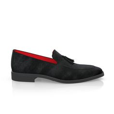 Business Black Suede Loafers, Black Slip-on Loafers With Suede Lining, Black Suede Slip-on Dress Shoes, Black Moccasins With Suede Lining And Round Toe, Black Suede Moccasins With Rubber Sole, Black Suede Slip-on Tassel Loafers, Elegant Black Tassel Loafers With Stitched Sole, Black Loafers With Suede Lining And Round Toe, Elegant Black Suede Moccasins