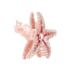 Material: acrylic, rhinestoneSize: Length: 8cmInspiration:"The three-dimensional starfish shape collides with the exquisite and unique row of diamonds, adding a sense of playfulness to the shape,It is a must-have fashion item for summer collocation. " Starfish Hair Clip, Diy Gifts To Sell, Pink Aura, Hair Claws, Pink Girly Things, Claw Clips, Jewelry Lookbook, Cute Little Things, Everything Pink