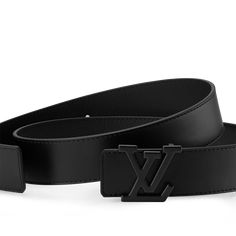 LOUIS VUITTON® - Lv Aerogram 35mm Belt - Black Belts Aesthetic Men, Belts Aesthetic, Mens Wardrobe, Lv Belt, Designer Belt, Designer Belts, Louis Vuitton Official, Belt Black, Contemporary Aesthetic