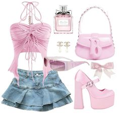 Fashion Club Ideas High Schools, Cute Carnival Outfits, Pink And Blue Outfits, Estilo Bratz, Blue And Pink Outfit, Bratz Outfits, Fashion Design Clothes, Cute Simple Outfits