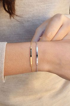 Minimalist Stainless Steel Friendship Bracelets, Minimalist Rose Gold Chain Bracelet For Friendship, Minimalist Name Bracelet For Best Friend, Stainless Steel Chain Bracelet For Friendship, Trendy Silver Jewelry For Best Friend Gift, Minimalist Adjustable Name Bracelet For Best Friend Gift, Adjustable Minimalist Name Bracelet For Best Friend, Minimalist Adjustable Name Bracelet For Best Friend, Minimalist Name Bracelet For Best Friend Gift