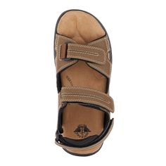 Hit the outdoors in comfort and style with these sporty sandals. Built with Dockers memory foam insoles for personalized comfort, these men’s shoes are perfect for long days soaking up the sun. The flexible construction, durable outsole, and generous fit come together to keep your feet comfy and relaxed. The distressed, tumbled uppers and velcro straps create a look that is cool, casual, and laid-back - perfect for shorts, jeans, or swim trunks. Sporty Sandals, Shoe Warehouse, Sporty Sandal, Rubber Shoes, Open Toe Shoes, Dark Tan, Round Toe Heels, Sport Sandals, Shorts Jeans