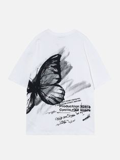 2022 Top Streetwear Brand AelfricEden, Street fashion clothes shopping online, free shipping worldwide! Butterfly Graphic Tee, Pastel Tops, Top Streetwear Brands, Aelfric Eden, 90s Hip Hop Fashion, Y2k Butterfly, Streetwear Essentials, Butterfly Graphic, Y2k Aesthetic Outfits