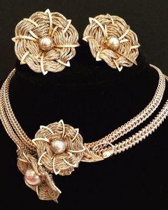 All hand wired, very unique construction, specific to Miriam Haskell; all three pieces are signed ( necklace and two earrings). All are in perfect shape for its age. Necklace measures about 16-17"; earrings measure about 1.5" in diameter. | eBay! Vintage Hallmarked Earrings For Evening, Victorian Style Metal Clip-on Jewelry, Art Deco Silver Clip-on Jewelry, Silver Art Deco Clip-on Jewelry, Art Deco Hallmarked Jewelry For Vintage Events, Antique Clip-on Jewelry For Parties, Victorian Style Clip-on Jewelry For Vintage Events, Vintage Silver Jewelry With Matching Earrings, Vintage Hallmarked Necklaces For Evening