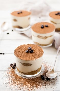 small desserts with chocolate and powdered sugar on them