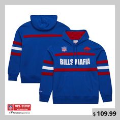 Embrace classic Buffalo Bills style and comfort with this Vintage Logo Head Coach Fleece Pullover Hoodie. This hoodie boasts a vintage Buffalo Bills logo that's sure to spark conversations and envious looks from fellow fans. Plus, with a luxuriously soft fleece lining, you'll stay comfortably warm whether you're cheering from the stands on game day or showing off your fandom around town. Fleece Hoodie With Logo Print For Sports Season, Collegiate Winter Hoodie With Logo Print, Winter Sports Logo Print Hoodie, Fleece Sweatshirt With Logo For Fan Gear, Winter Team Logo Long Sleeve Sweatshirt, Fall Sports Event Hoodie With Logo Print, Winter Sports Events Hoodie With Team Logo, Winter Team Logo Hoodie Sweatshirt, Winter Team Logo Sweatshirt