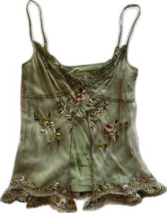 Embroidered Cami Top, Floral Mesh Top, Green Cami, Clothes Hacks, Pinterest Closet, Closet Fashion, Karen Millen, Dream Clothes, Fashion Killa