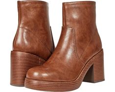 Dirty Laundry Groovy | Zappos.com Trendy Ankle Platform Boots With Stacked Heel, Trendy Ankle-high Platform Boots With Stacked Heel, Brown High-top Platform Heeled Boots, Spring Faux Leather Platform Moto Boots, Spring Platform Moto Boots In Faux Leather, Spring Moto Boots With Platform In Faux Leather, Synthetic High Ankle Wedge Boots For Fall, High Ankle Synthetic Wedge Boots For Fall, Fall Chunky Platform Ankle-high Wedge Boots