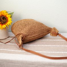 Everyday Shoulder Bag, Woven Tote Bag, Raffia Bag, Straw Bags, Summer Bag, Denim Bag, Designer Style, Retro Vibe, Knitted Bags