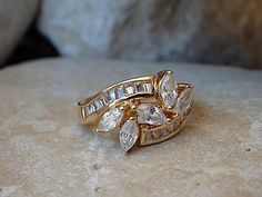 Engagement Ring, Gold Filled ring. Cubic Zirconia Ring, Women's Gold Ring, CZ Ring, Multistone Ring, Cubic Zirconia Marquise-cut Multi-stone Diamond Ring, Multi-stone Cubic Zirconia Marquise Cut Ring, Marquise Cut Multi-stone Cubic Zirconia Diamond Ring, Marquise Multi-stone Diamond Wedding Ring, Cubic Zirconia Brilliant Cut Diamond Ring For Marriage, Brilliant Cut Cubic Zirconia Diamond Ring For Marriage, Cluster Diamond Ring With Accent Stones For Wedding, Marriage Rings With Brilliant Cut Cubic Zirconia, Marquise Multi-stone Cubic Zirconia Rings