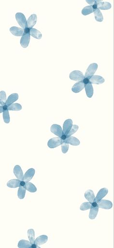 blue flowers on a white background with watercolor effect in the bottom right hand corner