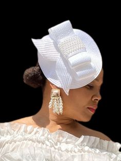 SPR-302 – harrietrosebudhats Church Lady Hats, Spring Hat, Spring Hats, Elegant Hats, Fancy Hats, Head Band, Hat Pins, Trinidad And Tobago, Off White