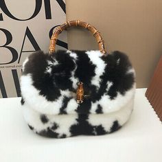 Premium Quality Women's Real Rabbit Fur Handbag Good Quality Tote Bag Purse Wallet Party Bag, bags Luxury Portable Shoulder Bag For Shopping, White Luxury Flap Bag Perfect As A Gift, White Flap Bag With Top Handle For Gift, White Top Handle Flap Bag As Gift, White Top Handle Flap Bag For Gift, Luxury White Flap Bag As A Gift, Trendy Handheld Flap Bag With Dust Bag, Luxury Portable Shoulder Bag, Luxury Portable Top Handle Shoulder Bag