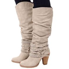 Category:Boots; Upper Materials:Faux Leather; Embellishment:Buckle; Season:Fall,Winter; Heel Type:Cone Heel,Chunky Heel; Gender:Women's; Size Suggestion:standard size, select your usual size; Toe Shape:Round Toe; Type:Knee High Boots; Style:Casual,Minimalism,Vintage; Heel Height(inch):2-3; Outsole Materials:Rubber; Occasion:Daily,Outdoor; Closure Type:Zipper; Pattern:Solid Color; Listing Date:10/19/2023; Production mode:Self-produce; 2024 Trends:Motorcycle Boots,Plus Size,Heel Boots Beige Wide Calf Mid-calf Boots For Winter, Beige Round Toe Knee-high Boots For Winter, Beige Wide Calf Heeled Boots For Winter, Beige Wide Calf Knee-high Boots For Winter, Beige Mid-calf Boots For Winter, Beige Winter Party Boots, Fitted Beige Mid-calf Boots For Winter, Fitted Beige Mid-calf Winter Boots, Fall Party Boots In Beige