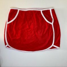 Brand New With Tags! Sporty Red Cotton Shorts, Red Stretch Shorts For Loungewear, Red Stretch Cotton Shorts, Red Shorts For Loungewear, Trendy Red Cotton Shorts, Red Stretch Shorts With Pockets, Stretch Red Shorts With Pockets, Urban Outfitters Cotton Stretch Shorts, Urban Outfitters Stretch Cotton Shorts