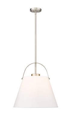 Z-Lite Canada - One Light Pendant - Z-Studio - Brushed Nickel- Union Lighting Luminaires Decor Linen Pendant, Nickel Metal, Coastal Charm, Natural Cream, Hanging Pendant Lights, Hanging Pendants, Simple Living, Light Pendant, Fabric Shades