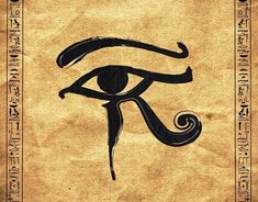 an ancient egyptian symbol with the eye of horus