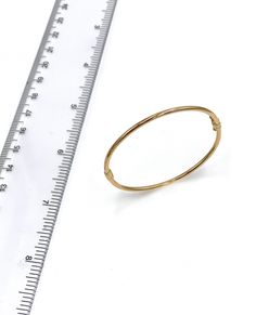 14K Yellow Gold Plain Baby Bangle. Baby Bangles, Best Sellers, Bangle Bracelets, Gold Bracelet, Bangles, Yellow Gold, Screen, Yellow, Free Shipping