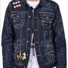 Born Fly Dark Stone Wash Elio Denim Jacket Mens Size 3xl Xxl Brand New With Tag Denim Jacket Mens, Denim Jacket Men, Mens Jackets, Denim Jacket, Jackets & Coats, Man Shop, Brand New, Stone, Blue