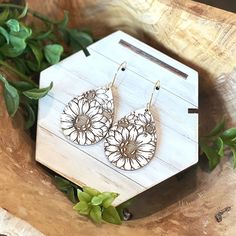 What better way to show off your sunflower love than with these adorable laser cut drop earrings. Make sure to get a pair for yourself, and one for a friend! This set of drop earrings is easy to cut using your Glowforge. White Laser-cut Jewelry For Gifts, White Teardrop Hypoallergenic Flower Earrings, White Laser Cut Earrings For Gift, White Laser Cut Earrings As A Gift, Laser Cut Teardrop Jewelry As A Gift, White Teardrop Flower Earrings Nickel Free, White Teardrop Nickel-free Flower Earrings, Nickel-free White Teardrop Flower Earrings, White Nickel-free Teardrop Flower Earrings