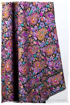 (1) Trésor du Nur Jahan - Grand Pashmina Shawl — Seasons by The Kashmir Company Multicolor Resham Embroidery Pashmina Shawl, Traditional Multicolor Embroidered Jamawar Pashmina Shawl, Festive Embroidered Jamawar Pashmina Shawl, Embroidered Jamawar Pashmina Shawl, Festive Semi-stitched Jamawar Pashmina Shawl, Hand Dyed Shawl, Valentines Sale, Gala Events, Pashmina Shawl