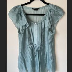 Brand New, Never Worn, 75% Tencel, 25% Nylon Casual Silk Fitted Tops, Cotton Skirt Outfit, Green Cotton Moisture-wicking Top, Forever 21 Green Cotton Tops, Artisan Green Nickel-free Necklaces, Silk Halter Top, Mint Green Tops, Fringe Shirt, Green Stretch V-neck Camisole