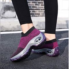 Size 8.5 Air Cushion Slip On Sock Sneakers Nwt Sporty Purple Sneakers, Purple Sporty Sneakers, Purple Breathable Sporty Walking Shoes, Breathable Purple Slip-on Sneakers, Purple Breathable Slip-on Sneakers, Comfortable Purple Running Sneakers, Purple Sporty Sneakers For Walking, Sporty Purple Walking Shoes With Round Toe, Purple Round Toe Walking Shoes For Sports