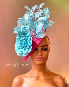 Turquoise Headpiece For Kentucky Derby Races, Turquoise Headpieces For Kentucky Derby, Turquoise Mini Hats For Royal Ascot Races, Turquoise Mini Hat For Kentucky Derby Races, High Tea Hat, High Tea Hats, Derby Day Fashion, Derby Gala, Tea Hat